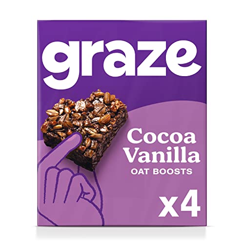 Graze Protein Oat Bites Cereal Bars Cocoa Vanilla, 4 x 30g