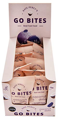 Kate Percy's Go Bites Coconut + Date 2 Ball x 12 Packs | Vegan | Gluten Free | Low Calorie | Dairy Free | No Added Sugar | Great Taste Award | Healthy Snack