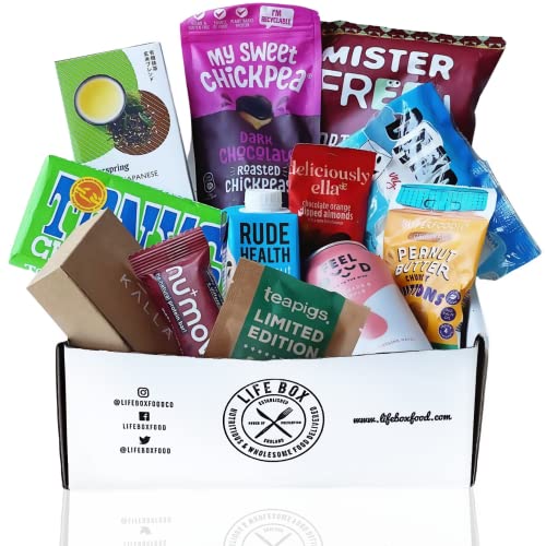 Lifebox - Premium Vegan Snacks & Drinks Box: Gift Hamper | Healthy Gluten-Free treats | Nutritionist-Approved