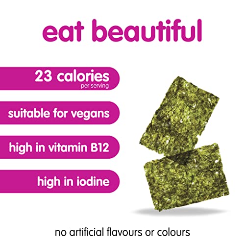 Itsu Sea Salt Flavour Seaweed Thins | Crispy seaweed | 5 g, 18 Count (Pack of 1) | Vegan, Low Calorie, Healthy Snack