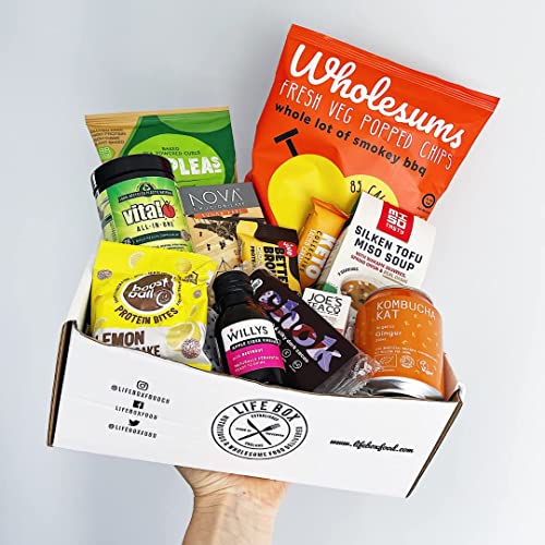 Lifebox - Premium Vegan Snacks & Drinks Box: Gift Hamper | Healthy Gluten-Free treats | Nutritionist-Approved