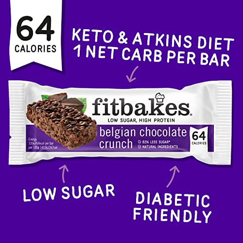 Fitbakes : 64 Calories Belgian Chocolate Mini Bars (12x19g) Diabetic Chocolate, Keto Bar Keto Chocolate, Low Carb Snack, Low Calorie Snack, Sugar Free Sweet, Sugar Free Chocolate, Fit Bake Keto Snack