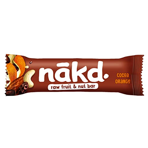 Nakd Cocoa Orange Natural Fruit & Nut Bars - Vegan - Healthy Snack - Gluten Free - 35g x 18 bars