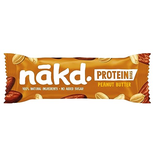 Nakd Peanut Butter Protein Bar - Vegan - Gluten Free - Healthy Snack, 45g (Pack of 16 bars)