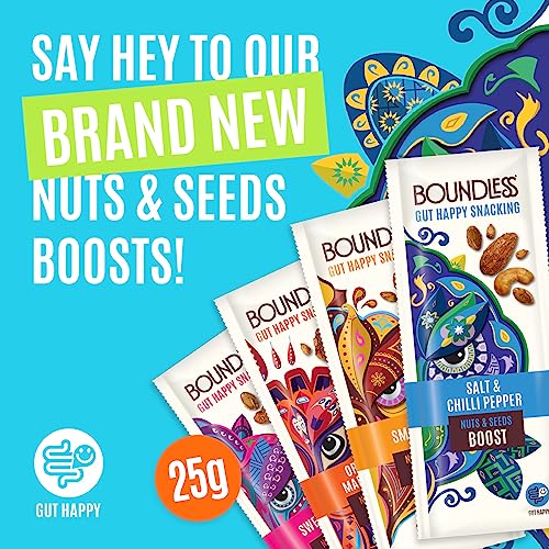 Boundless Activated Nuts and Seeds / Chips Variety Pack - Gut Health - Mixed Nuts & Seed Mix (4 x 25g) & Vegan Crisps Multipack (4 x 23g) - Savoury Vegan Protein Snacks, Gluten Free Snacks Bulk