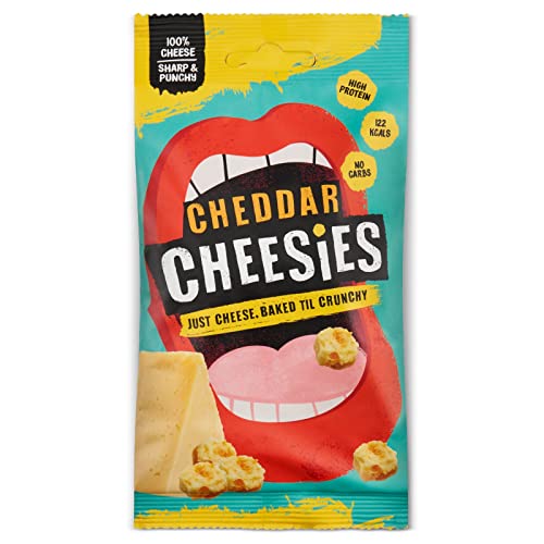 CHEESIES | Crunchy Cheese Keto Snack | Variety Pack (Selection 1) | 100% Cheese | Sugar Free, Gluten Free, No Carb | High Protein and Vegetarian | Crunchy, Baked and Tasty | Multipack | 6 x 20g Bags