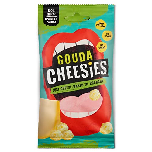 CHEESIES | Crunchy Cheese Keto Snack | Variety Pack (Selection 1) | 100% Cheese | Sugar Free, Gluten Free, No Carb | High Protein and Vegetarian | Crunchy, Baked and Tasty | Multipack | 6 x 20g Bags