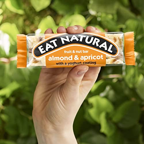 Eat Natural Bars with Yoghurt Coating Fruit Nut Cereal Bars, Almond & Apricot 50g (Pack of 12)
