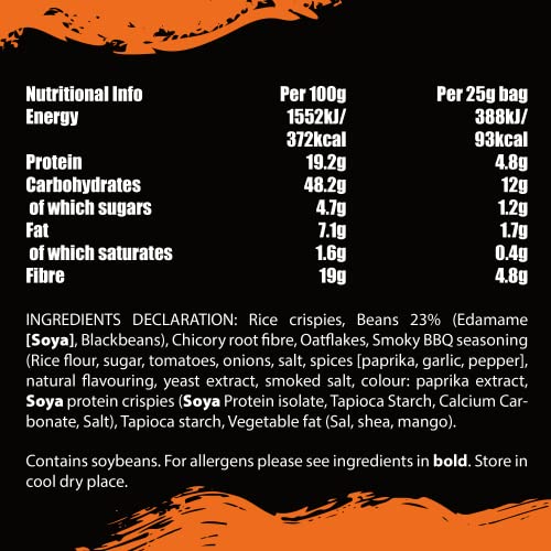 The Savourists Savoury Healthy Snacks | Low Calorie | High Protein | Vegetarian | High Fibre | Thai Chilli & BBQ Crunchits Variety Pack (12x25g)