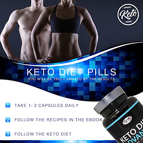 Keto Burn Tablets, a complete 1 Month Supply UK Manufactured - High MCT Oil capsules, Biotin & Green Tea Content - Keto diet Pills