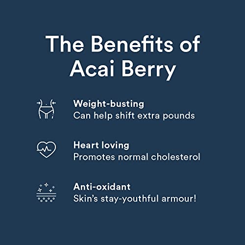 Robyn Nutrition Pure Acai Berry Tablets - 3000mg Strength Servings - Natural Freeze Dried Acai Berries for Diet & Health, High Vitamin Complex & Antioxidant Supply Vegetarian Supplement (60)
