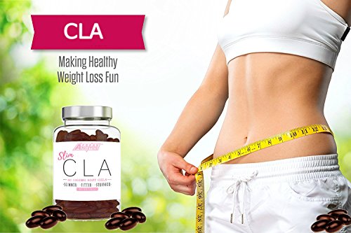 Sim CLA - 60 x 1000mg Maximum Strength CLA Capsules - CLA Tablets To Help Boost Metabolism, Blast Stubborn Body Fat & Support Overall Health - Made in the UK - Includes FREE Fat Buster Workout Program