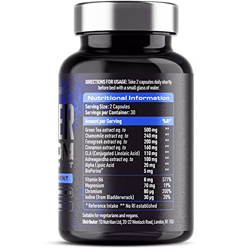 Burner Demon Night for Women and Men – Revolutionary Before Bed Burner Capsules for Use Alongside a Keto Diet Vegetarian & Vegan Capsules (60 Count (Pack of 1))