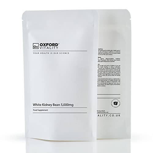 White Kidney Bean Extract | 5000mg Tablets for Blood Glucose Control & Weight Loss | Oxford Vitality
