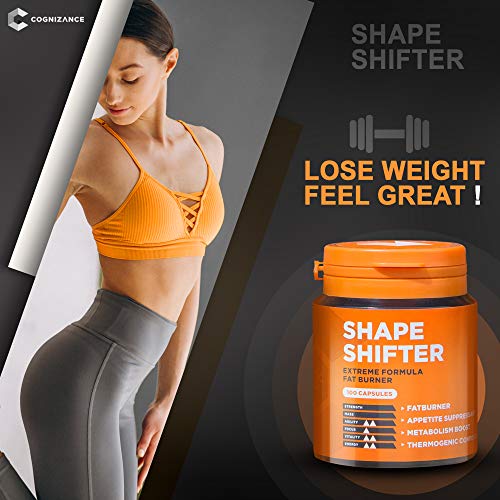 Shape Shifter Natural Fat Burner Weight Loss Tablets - 100 X Metabolism Booster, Fat Burning Pills - Weight Management for Men & Women