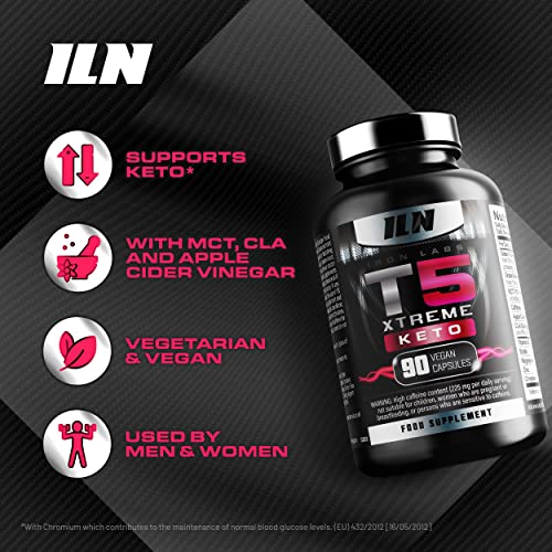 Iron Labs T5 Xtreme: Keto Edition - High Potency Keto Booster - Keto Supplement for Men & Women (90 Capsules)