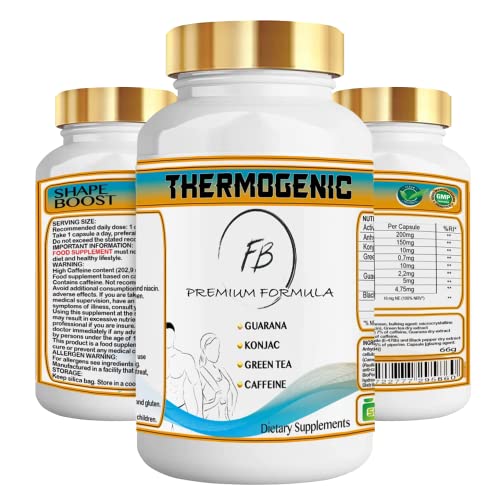 SUPPLELAND : FAT BURNER THERMOGENIC | GREEN TEA + L-CARNITINE + CAFFEINE + GUARANA | 4 Months Supplement | 120 Vegan Caps| for men and women | Weight Loss Pills that Work Fast - Slimming Pills