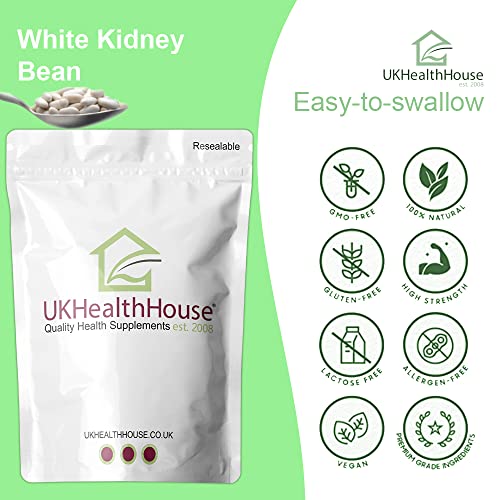 White Kidney Bean Extract 5000mg x 60 Tablet - Weight Loss, Carb Blocker, Diet Pills, Fat Absorber, High Strength Carbohydrate Control Supplement