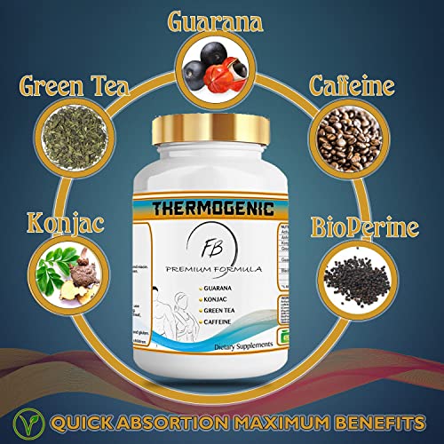 SUPPLELAND : FAT BURNER THERMOGENIC | GREEN TEA + L-CARNITINE + CAFFEINE + GUARANA | 4 Months Supplement | 120 Vegan Caps| for men and women | Weight Loss Pills that Work Fast - Slimming Pills