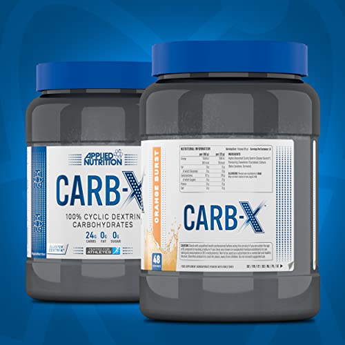 Applied Nutrition Carb X Highly Branched Cyclic Dextrin Carbohydrates, Intra & Post Workout Carbs Powder, Fuel Training & Recovery, Vegan, Gluten Free, Sugar Free, 1.2kg 48 Servings (Orange Burst)