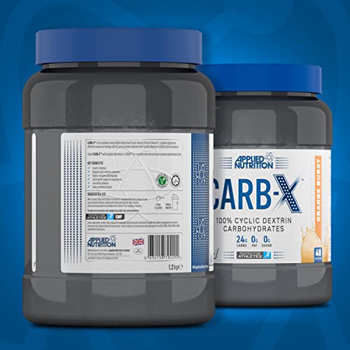 Applied Nutrition Carb X Highly Branched Cyclic Dextrin Carbohydrates, Intra & Post Workout Carbs Powder, Fuel Training & Recovery, Vegan, Gluten Free, Sugar Free, 1.2kg 48 Servings (Orange Burst)