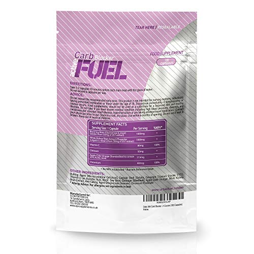 Urban Fuel Active Carb Blocker with Added Vitamin C, Chitosan & Chromium - 180 Capsules…