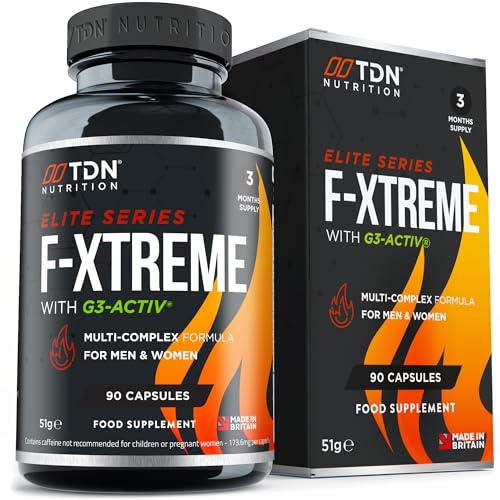 High-Strength Weight Management Supplement - More Potent F-Xtreme with G3-activ Effective Multi-Complex Burner Formula for Men & Women - 90 Capsules - 3 Months Supply - UK Formulated - Vegan Suitable