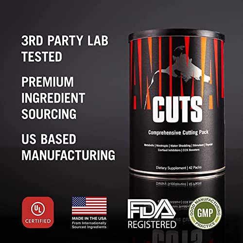 Animal Cuts - Diet & Definition Supplement for Athletes, Weight Loss Management for Men & Women - with Green Tea Extract, Caffeine & More, 42 Packs