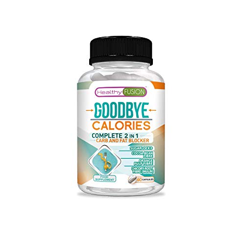 Healthy Fusion Goodbye Calories | Carb and Fat Blocker | Powerful 2-in-1 Carbohydrate and Fat Blocker | 60 Capsules
