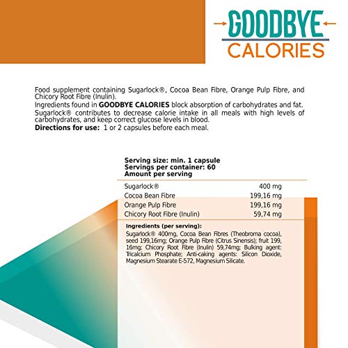 Healthy Fusion Goodbye Calories | Carb and Fat Blocker | Powerful 2-in-1 Carbohydrate and Fat Blocker | 60 Capsules