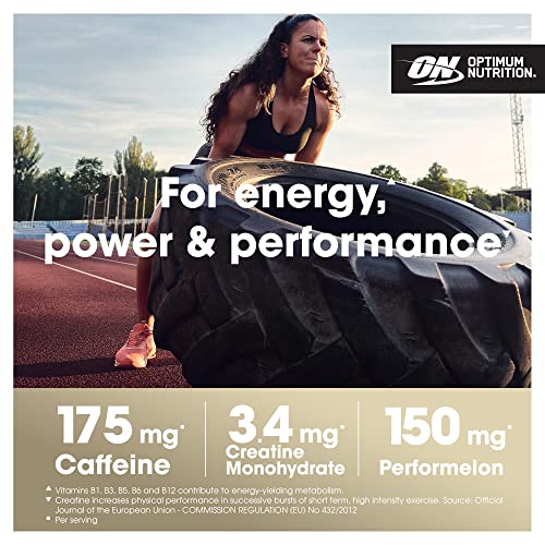Optimum Nutrition Gold Standard Pre Workout Powder, Energy Drink with Creatine Monohydrate, Beta Alanine, Caffeine and Vitamin B Complex, Nutrition Supplement, Fruit Punch Flavour, 30 Servings, 330 g