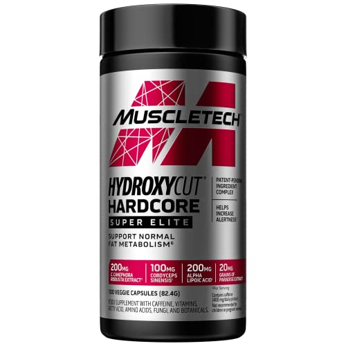MuscleTech Hydroxycut Hardcore Super Elite. Weightloss, Slimming Pills, Immune System Vitamins - B12 & B6, Increase Alertness & Performance, Support Fat Metabolism, 100 Count