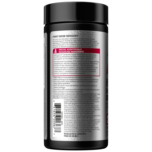 MuscleTech Hydroxycut Hardcore Super Elite. Weightloss, Slimming Pills, Immune System Vitamins - B12 & B6, Increase Alertness & Performance, Support Fat Metabolism, 100 Count