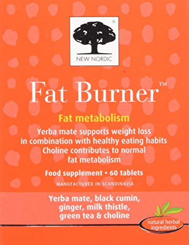 New Nordic Fat Burners 60 Pack - Contains Yerba Mate - Dairy and Gluten Free -Supports Slimming and Weight Loss Suitable for Vegans and Keto