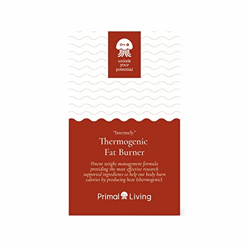 Thermogenic Fat Burner by Primal Living, Natural Powerful Formula -30 Vegan Capules Individually Vacuum Sealed in A Pharmaceutical Quality Blister Pack
