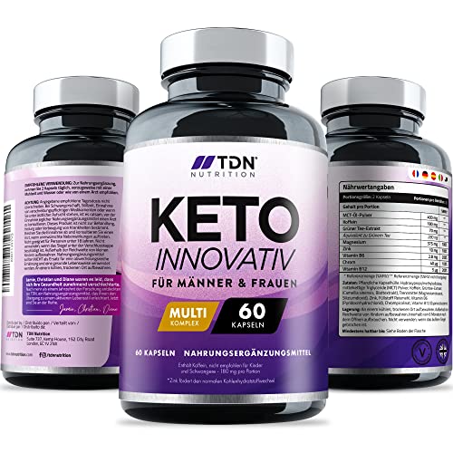 Keto Diet Pills for Men & Women - 1 Month Supply - Vitamins and Minerals - Formulated in The UK - Vegan - Contributes to Fatty Acid & Carb Metabolism