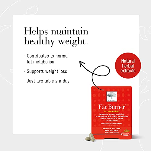 New Nordic Fat Burners 60 Pack - Contains Yerba Mate - Dairy and Gluten Free -Supports Slimming and Weight Loss Suitable for Vegans and Keto