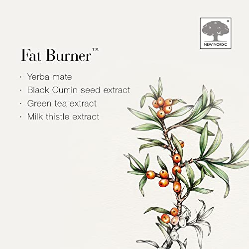 New Nordic Fat Burners 60 Pack - Contains Yerba Mate - Dairy and Gluten Free -Supports Slimming and Weight Loss Suitable for Vegans and Keto