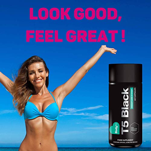 Bodyfit T5 Fat Burner: Diet Pills That Work Fast for Women and Men - Healthy Weight Management - 60 Capsules