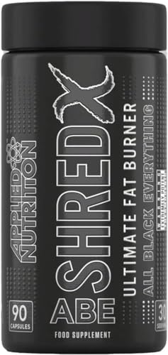 Applied Nutrition Shred X - ABE All Blak Everything Fat Burner, Thermo Weight Management (90 Capsules - 30 Servings)