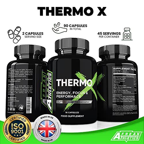 Thermo X Weight Loss Pills - Fat Burners for Men - Fat Burners for Women Weight Loss - 90 Capsules Fat Burner Suitable for Men & Women - UK Made