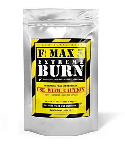 Formula Max5 Fat Burners | Strong Slimming Pills | 30 Extreme Burn Vegan Weight Loss Capsules | Diet Pills | Genuine Strongest T5 Alternative
