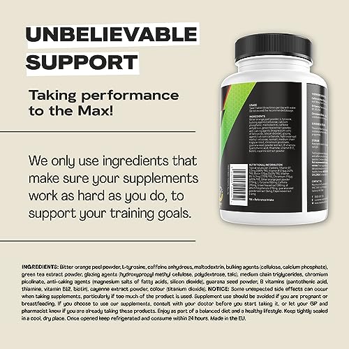 MaxiNutrition - Thermobol, Metabolism Supplement for Lean Muscle Support - Contains Chromium & Biotin, High in B Vitamins - 100mg Green Tea Extract, 130mg Caffeine per Serving, 90 Tablets