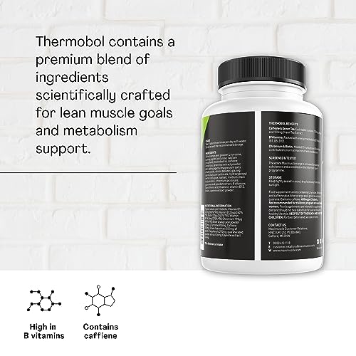 MaxiNutrition - Thermobol, Metabolism Supplement for Lean Muscle Support - Contains Chromium & Biotin, High in B Vitamins - 100mg Green Tea Extract, 130mg Caffeine per Serving, 90 Tablets