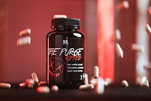 XL Nutrition The Purge Ripped | A high Caffeine Thermogenic Weight Management Control with Grain of Paradise and Green Tea Extract | Vegan Friendly | 90 Capsules