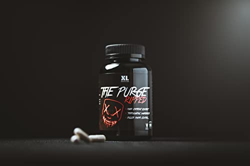 XL Nutrition The Purge Ripped | A high Caffeine Thermogenic Weight Management Control with Grain of Paradise and Green Tea Extract | Vegan Friendly | 90 Capsules