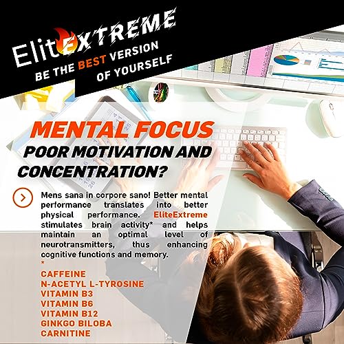 Elite Extreme, Weight Management Supplement, Fat Burner, Diuretic, Energizer, Thermogenic to Slim Fast, Pre Workout, Weight Loss. 120 Capsules, Made in England.