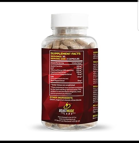 Beastmode Labs Clean Lean Non-Stim Fat Burner - Caffeine-Free Weight Loss Support-Thermogenic Fat Burners-Belly Fat Burner Weight Loss Natural Burner Fast