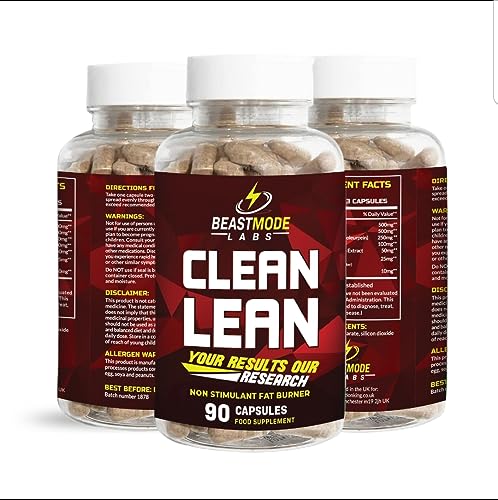 Beastmode Labs Clean Lean Non-Stim Fat Burner - Caffeine-Free Weight Loss Support-Thermogenic Fat Burners-Belly Fat Burner Weight Loss Natural Burner Fast