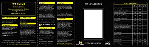 Time 4 Burn High Strength Thermogenic Fat Burners Weight Loss Diet Pills for Men & Women Vegan Friendly, Gluten Free Nutritional Supplements for Weight Management 120 x Capsules – 30 Days Supply
